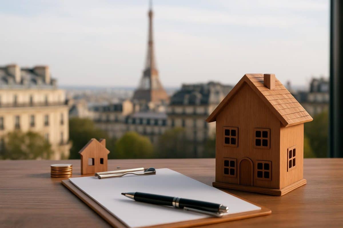 Estimation immobiliere a Paris avec vue sur immeubles et carte de la ville