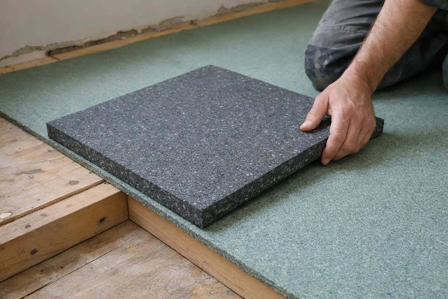 Dalle isolation phonique plancher bois contre bruits d'impact et nuisances sonores